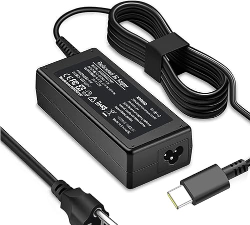 Cargador USB tipo C de 65 W, adaptador de CA para Lenovo Thinkpad Yoga T14 T14S T15 L13 L13 Yoga L14 L15 E14 E15 X12 X13 R14 K14 Gen 1 2 3 4 Lenovo