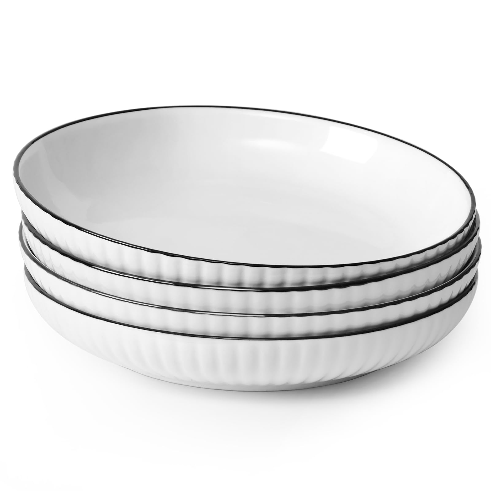 Piatti Da Pasta NUTRIUPS 22cm - Set Di 4 In Porcellana Per Microonde E Lavastoviglie - Foto 9