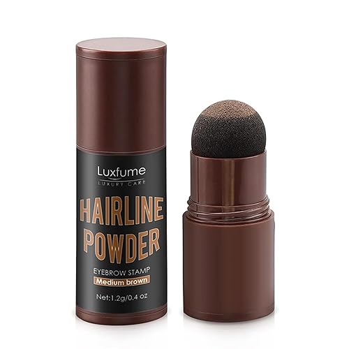 Barra de polvo de línea capilar para cabello fino y puntos calvos, cobertura de raíces y contorno para mujeres y hombres, oculta instantáneamente la