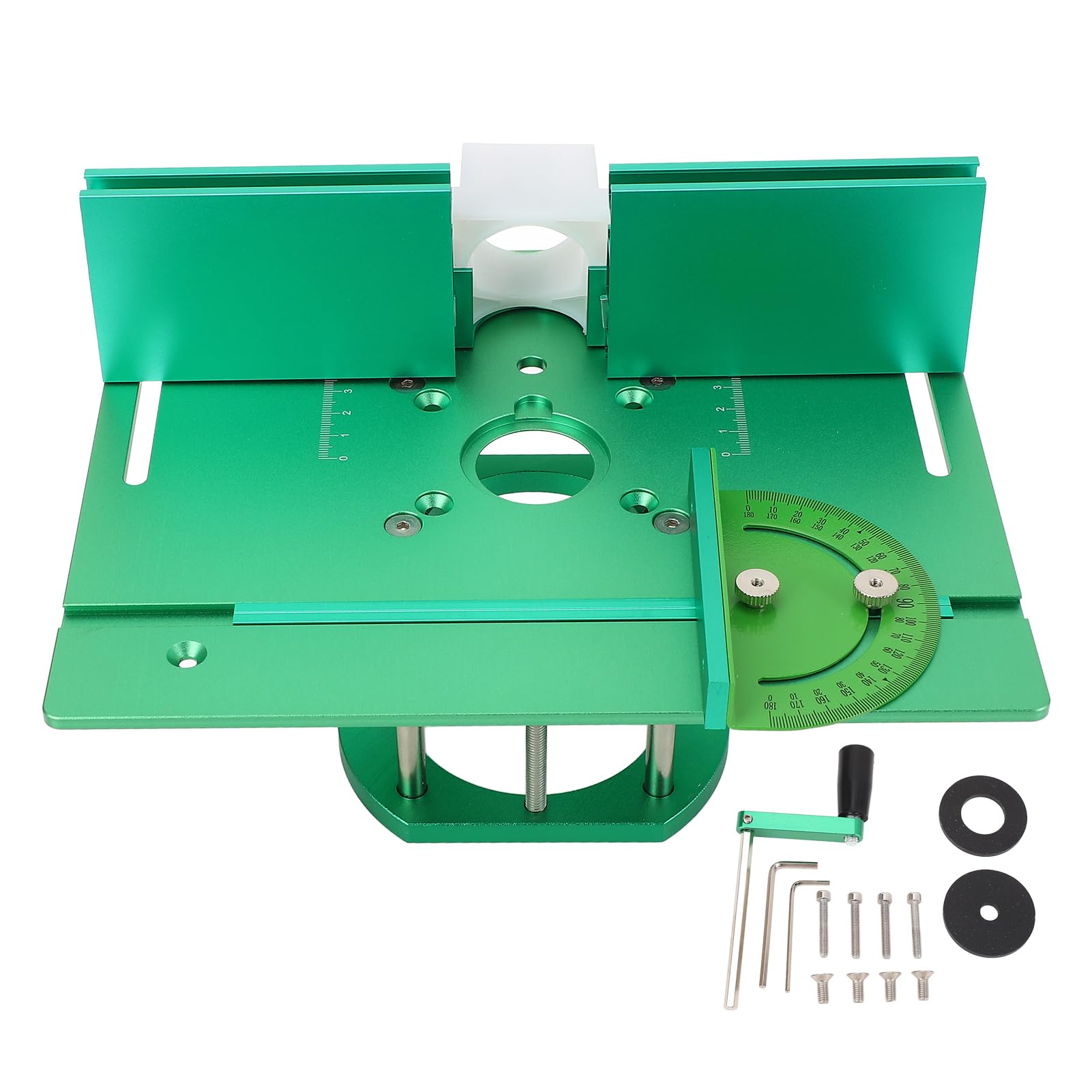 Fabater de Placa de Fresado para Carpintería de Alta Precisión, Kit de de Fresado Manual Versátil, Elevador de Mesa Verde Estable para Mayor Eficiencia, Ideal para Entusiastas del Bricolaje