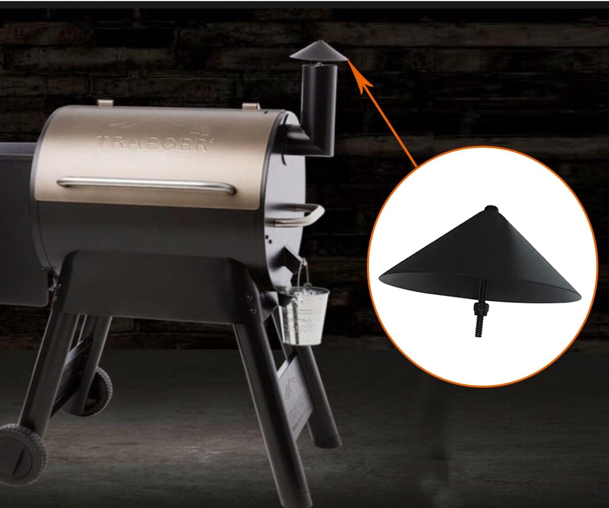 FCCUM Replacement Pellet Grill Chimney Cap, Compatible with Many Pit boss, Traeger, Camp Chef and Other Models Pellet Grill Chimney Replacement…