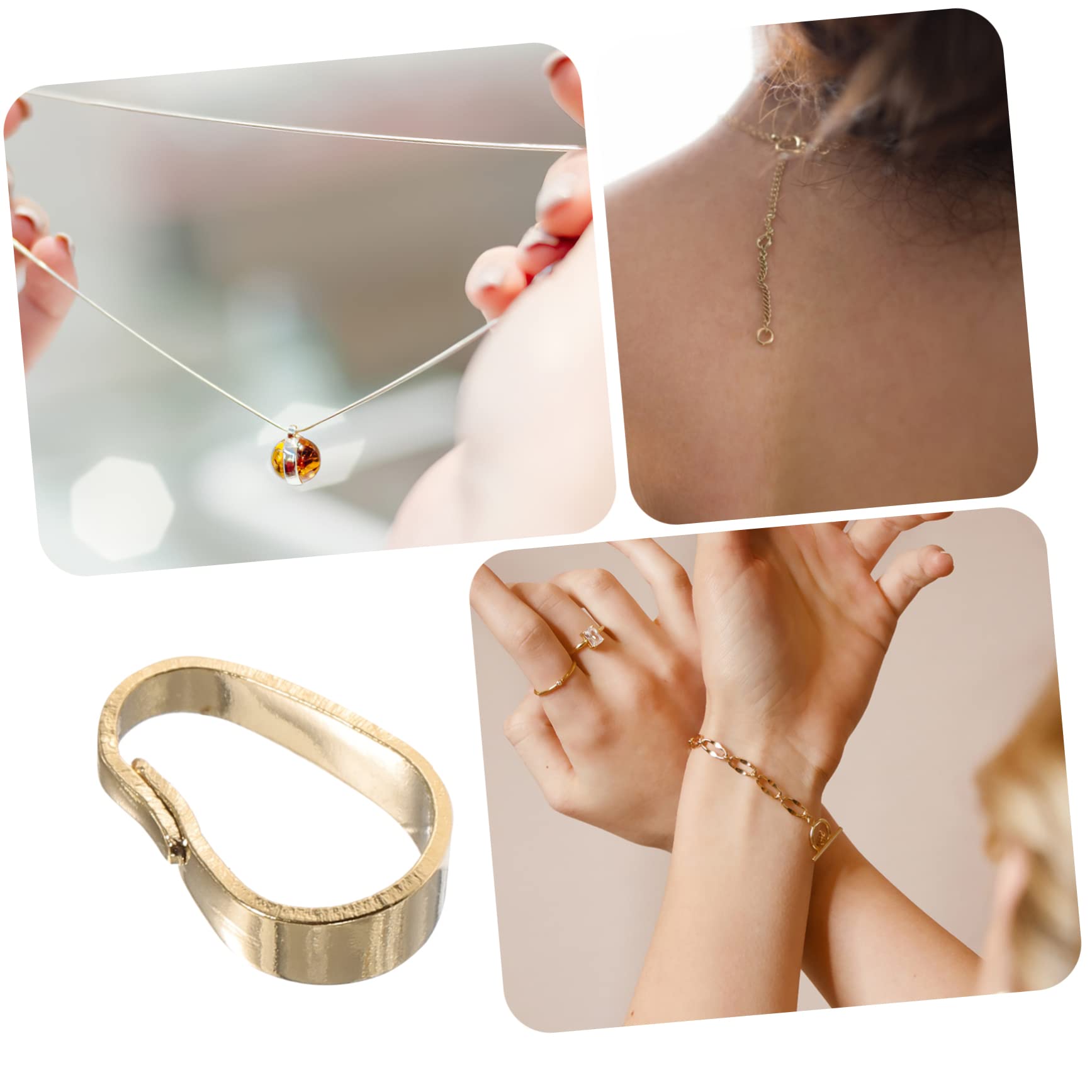 EXCEART 400piezas Claspes De Colgante Para Joyería Conectores De Pendientes Para Collares y Pulseras Accesorios De Bucle De Joyería Resistente y Duradero