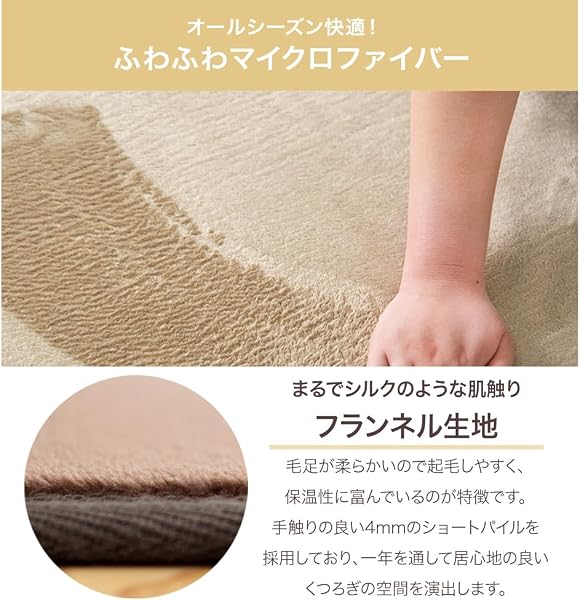 タンスのゲン ラグ 3畳 200×250cm お部屋に馴染む「くすみ」カラー 洗える ホットカーペット対応 ラグマット カーペット 北欧 おしゃれ 24010009(111929) - 3