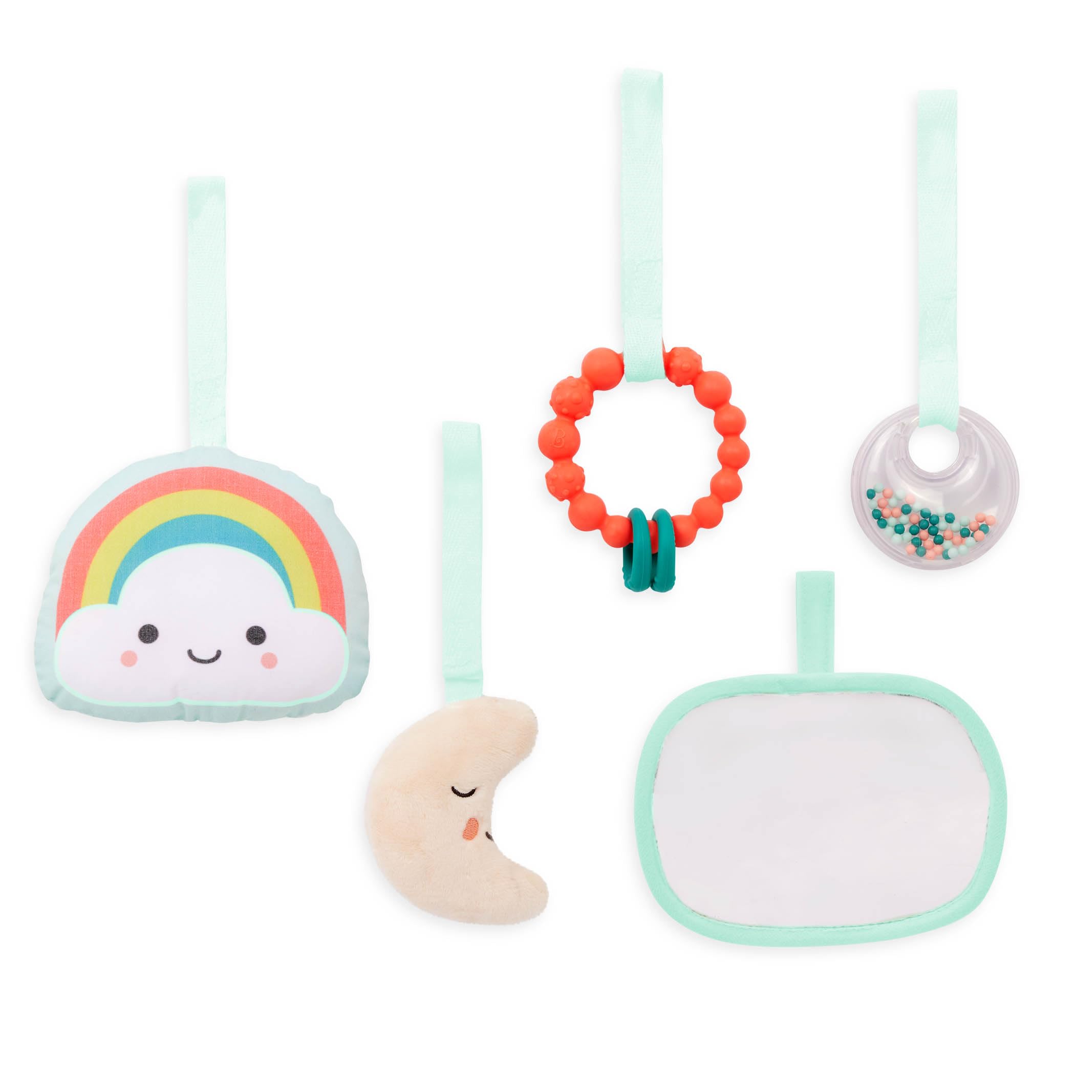 B. toys - Gimnasio de Juegos de Sol a Sol - Gimnasio de Madera para bebés - Colchoneta Blanda - Juguete sensorial Colgante - Actividades de Desarrollo - Recién Nacido