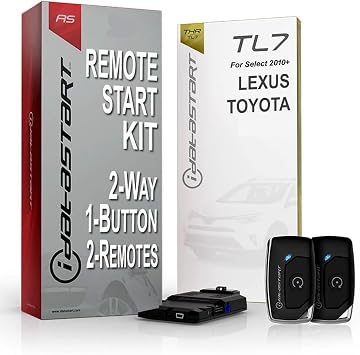 iDataStart Remote Starter KIT for Select Lexus/Toyota Vehicles with Push-to-Start Ignition 2010+ w/3000ft Range 2-Way, 1-Button, 2-Remotes