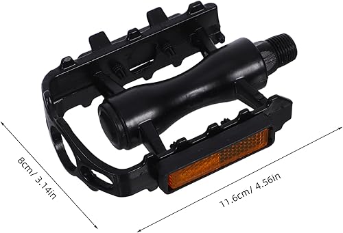 Miniatura 2 de Kisangel 1 par de tacos negros MTB Pedales Bling Accesorios Ciclismo Pedales de Bicicleta de Montaña Pedal Reposapiés Pedal de Plataforma Pedal