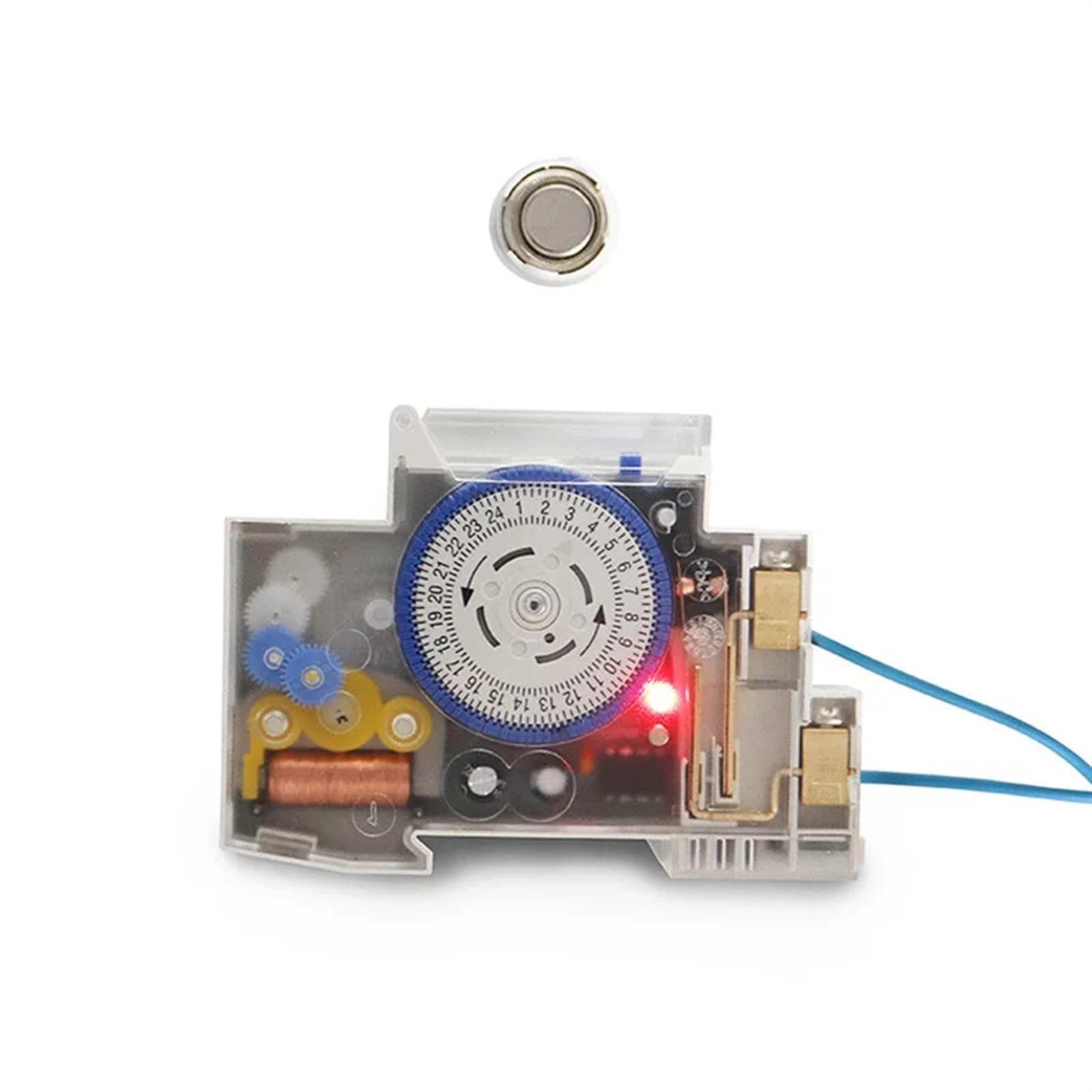 Mechaniczny 15 minut 24 h timer cyfrowy przekaźnik czasowy SUL180a 16A 24-godzinny programator czasowy analogowa szyna DIN