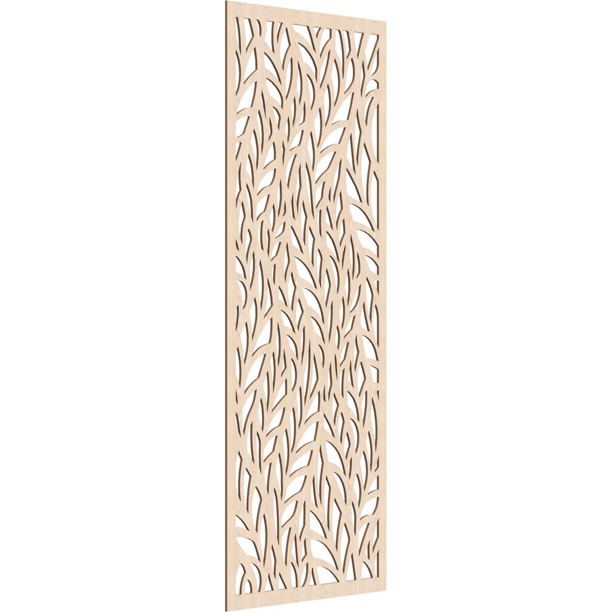 Ortonville Decorative Pierced Fretwork Wood Wall Panels, 31 3/8"W x 79 3/8"H x 1/4"T, Red Oak