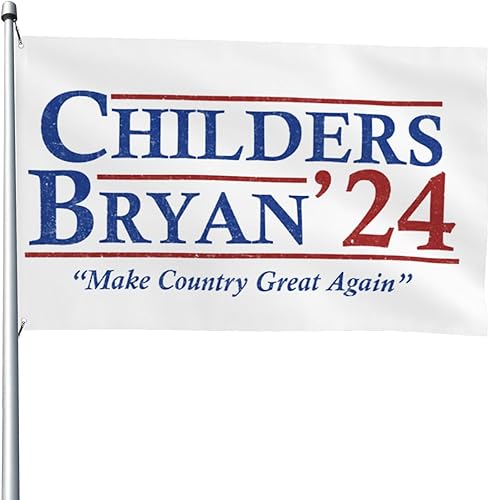 Childers Bryan'24 Flag Childers Bryan 2024 Bandera electoral Make Country Great Again de 4 x 6 pies, banderas de colores vivos para decoraciones