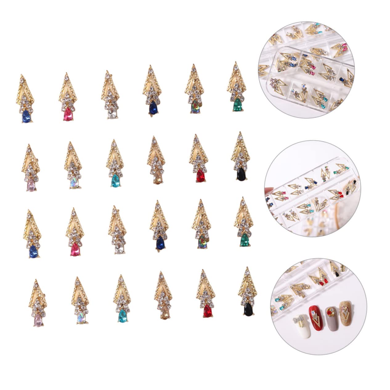 72pezzi Charms Per Unghie Con Rhinestones Decorazioni Per Nail Art Stile Unico e Luminoso Per Unghie Naturali e Artificiali Facili Da Applicare e Condividere Con Amiche