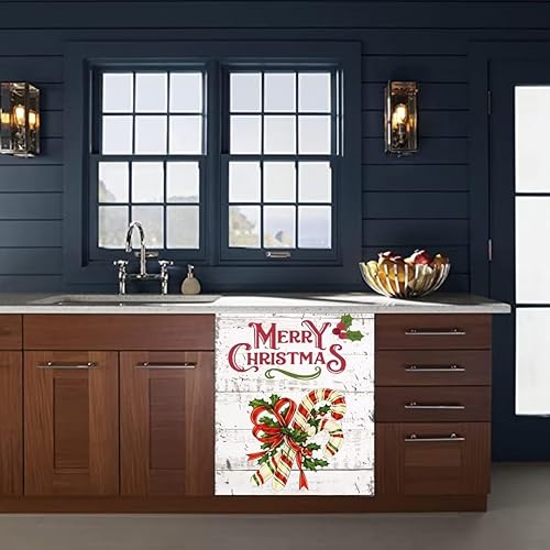 Miniatura 4 de Calcomanía magnética de vinilo con diseño de bastón de caramelo con texto en inglés "Merry Christmas", para el refrigerador (23 x 26 pulgadas,