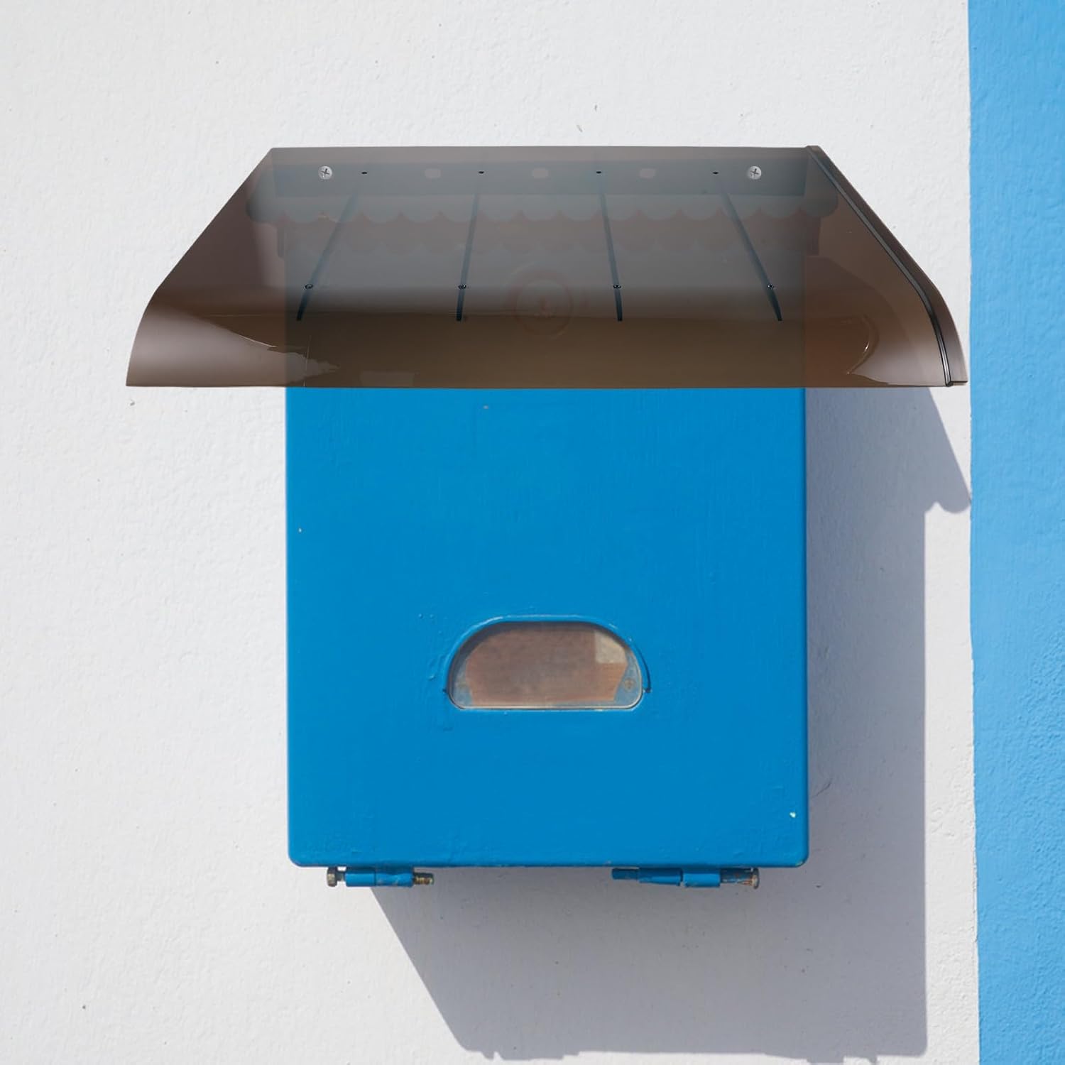 FUOYLOO Mailbox Roof Rain Cover for Outdoor - Plastic Waterproof Mailbox Protector - Wall Mounted Rain Barrier Plate - Letter Box Accessory for Porch Garden