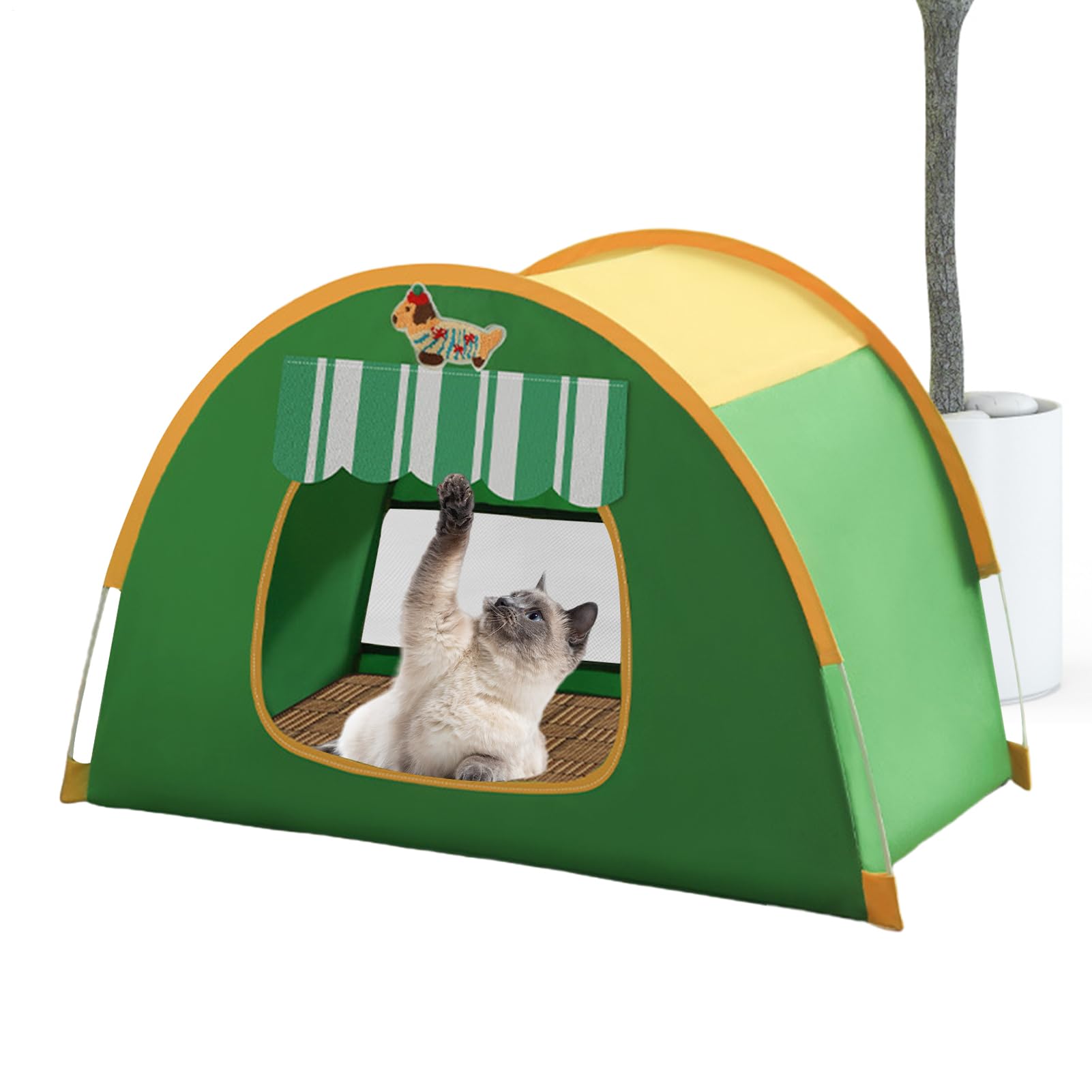 Tente pour animaux de compagnie respirante avec lit lavable pour chat