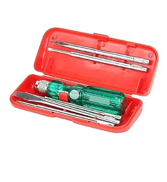 GIZMO Screw Driver Tool Set Kit 5 Piece, Multi Purpose Tools Screwdriver With Tester, Screwdriver Set, Screwdriver Set For Home, Screwdrivers 2 Pieces Slotted, 1 Piece Poker & 2 Pieces Phillips Point