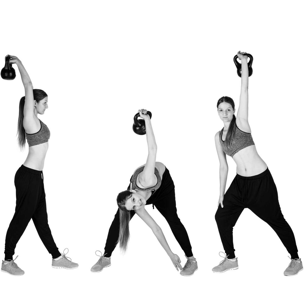 MOVIT Kettlebell - Peso a Scelta da 1 kg a 20 kg, Rivestimento in Plastica, Anti Sfregamento, Ergonomico - Campana Bollitore Palestra, Fitness, Manubri con Maniglia, Ginnastica, Allenamento