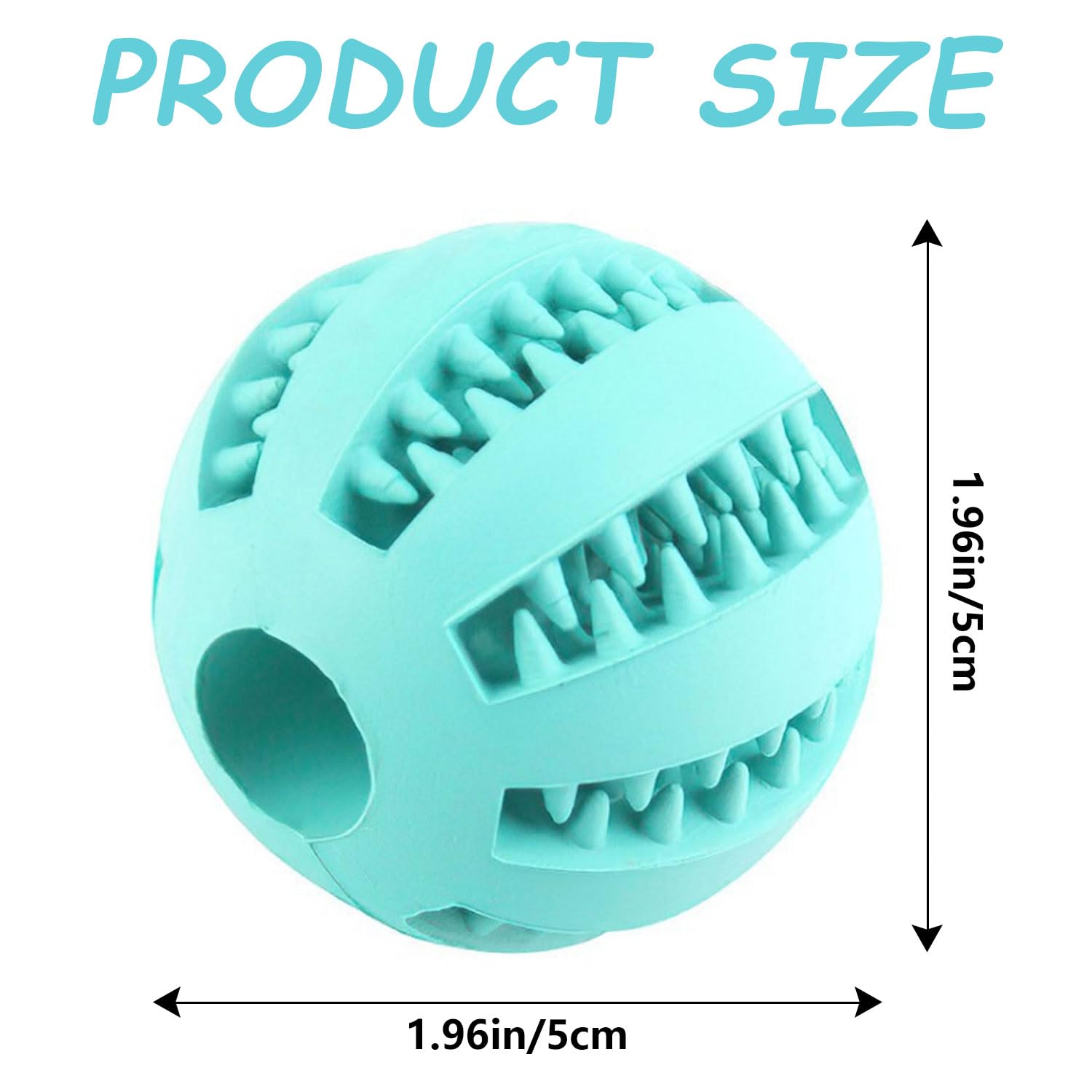 SHENGRUI Dog Treat Ball Dispenser Tooth Cleaning Interactive Toy Enrichment & Mental Stimulation for Boredom for Small and Medium Dogs of all Breeds (Blue+Green) - Image 2