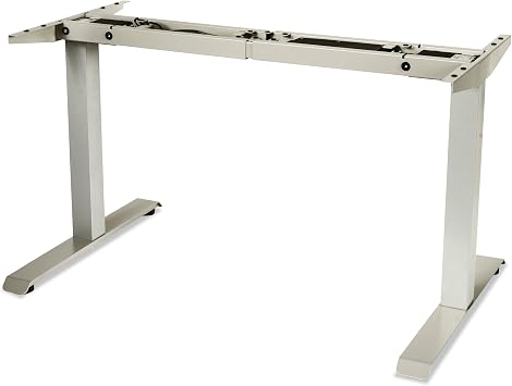 Alera AdaptivErgo Sit-Stand Two-Stage Electric Height-Adjustable Table Base, 48.06 x 24.35 x 27.5 to 47.2, Gray