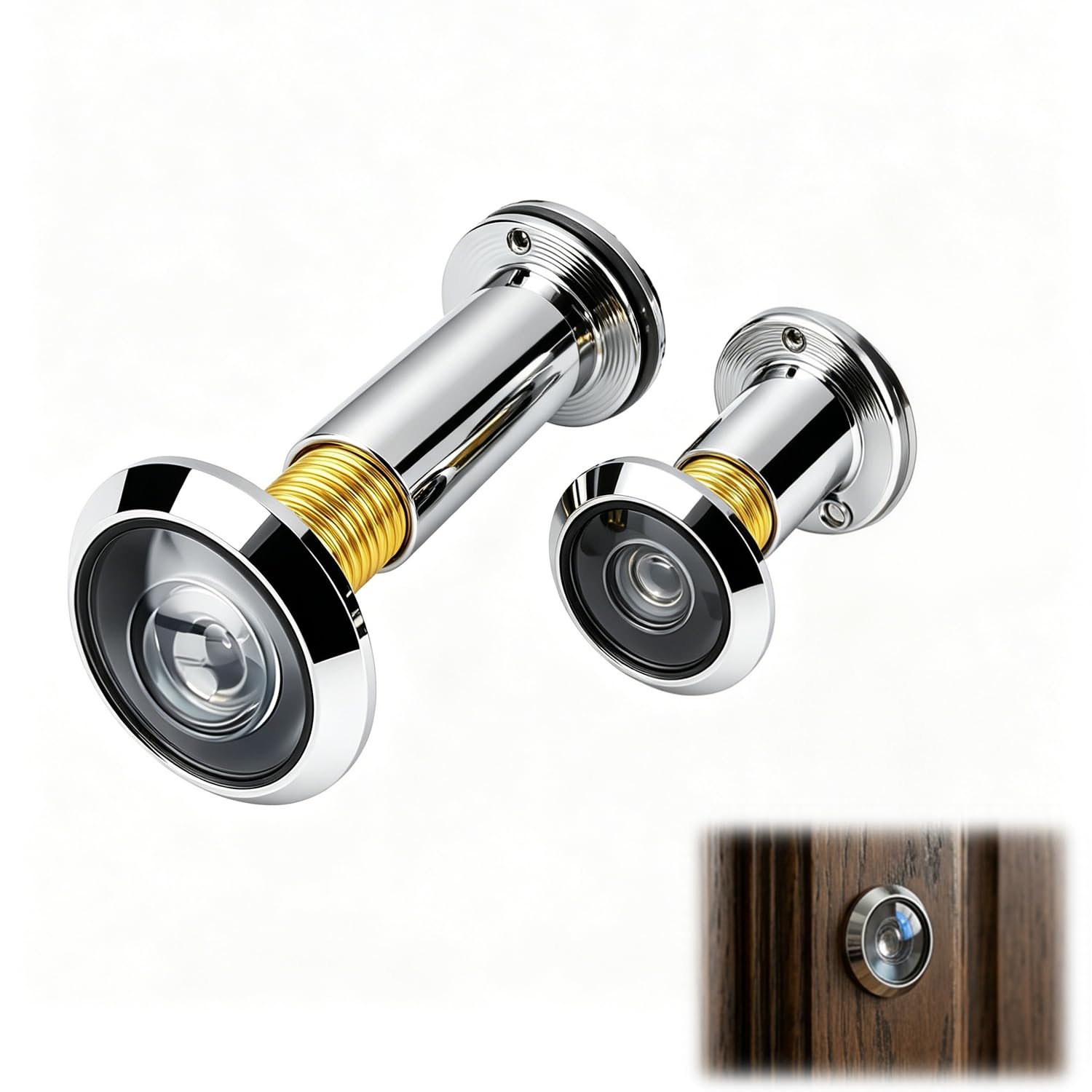 2 Pack Door Peephole,with Wide-Angle View for Clear Visitor Identification