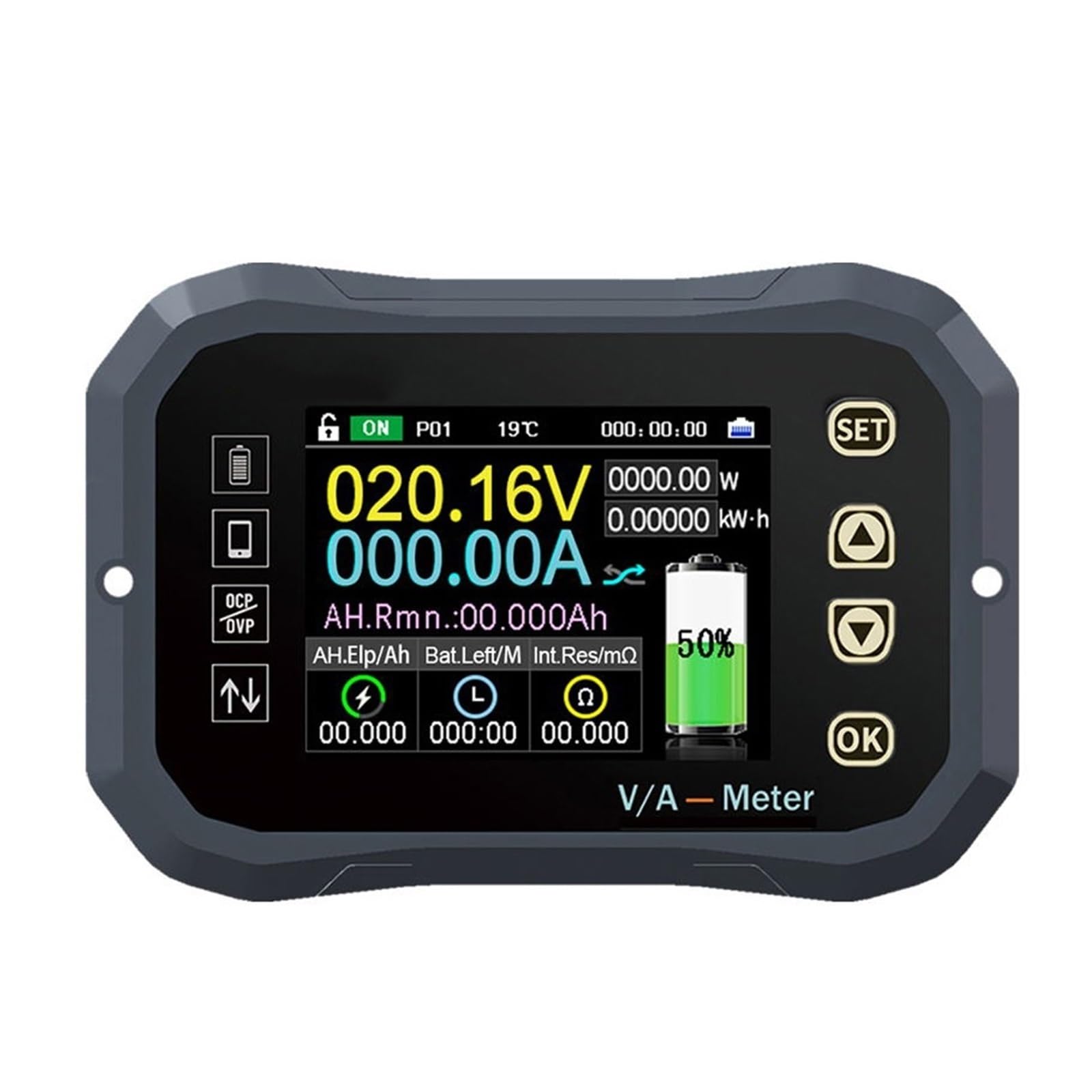 Battery Coulomb Meter, 0-120V 0-400A Compatible With 12V Batteries Up To 9999 MAh