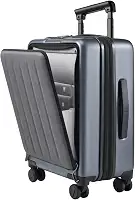 Mala de bordo NINETYGO, 56x35x23 cm aprovada por companhias aéreas, com bolso frontal, compartimento frontal de 50 cm para laptop, expansível, rodas giratórias duplas, policarbonato rígido, trava TSA