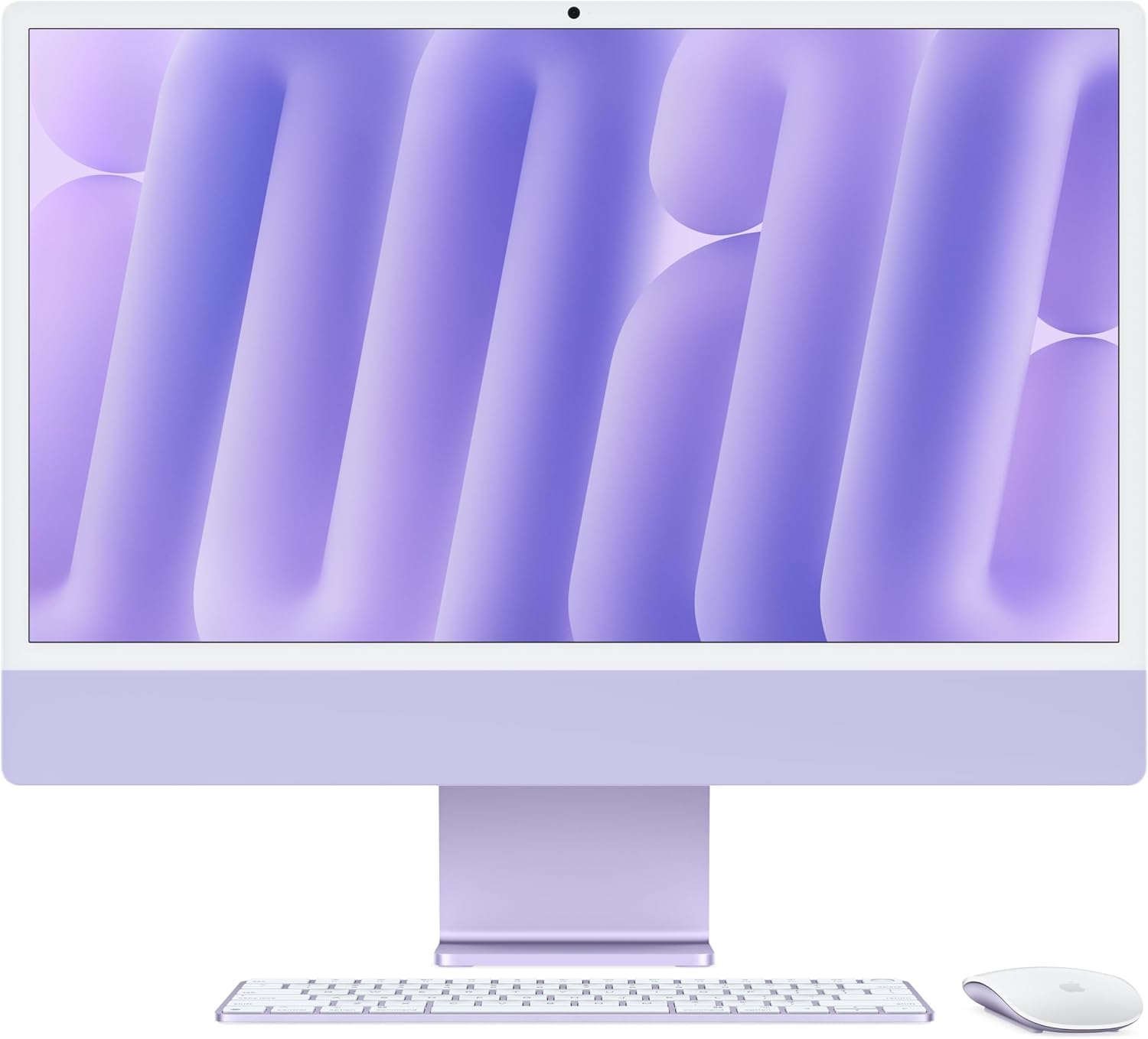 2024 Apple iMac with Apple M4 Chip with 10-core CPU and 10-core GPU (24-inch, 16GB, 256GB SSD Storage) Purple (Renewed)