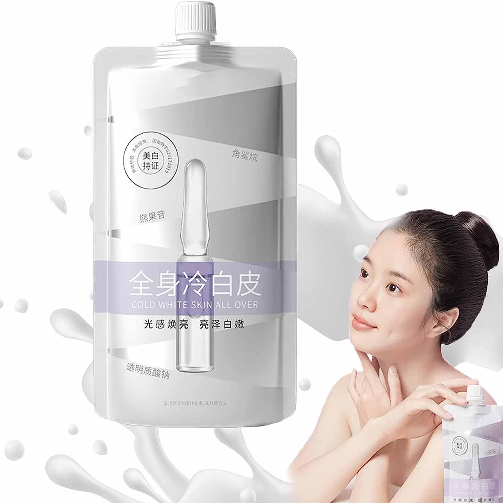 Cold White Skin All Over Cream - Whitening Nourishing Body Lotion, Whole Body Cold White Skin, Full Body Skin Whitening Cream, Whitening Moisturizing Body Lotion, for All Skin Type