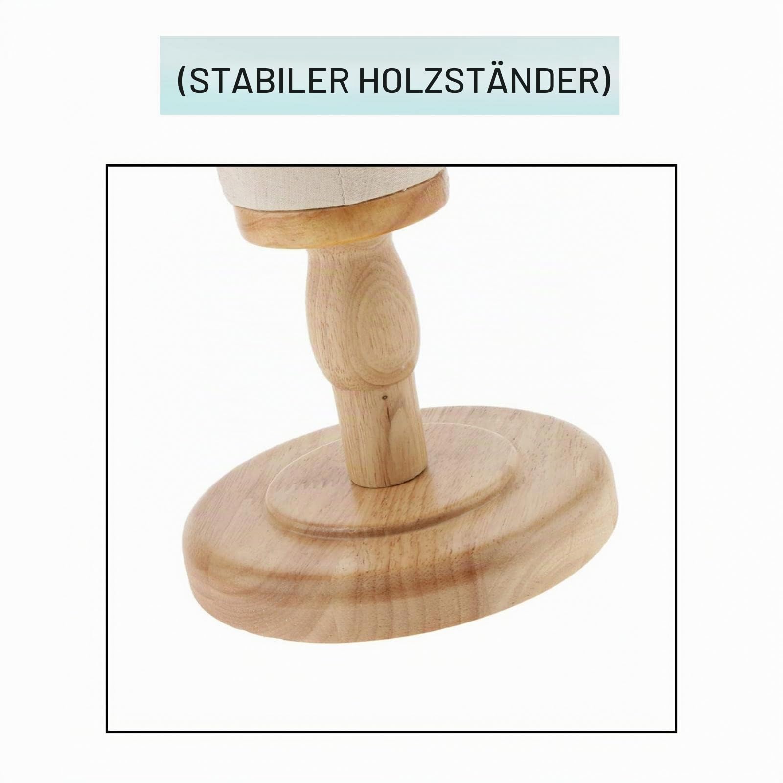 Segeltuch Schaufensterpuppe Perücken Deko hörerständer Mützenständer Perückenständer Perücke Kopf - Beige