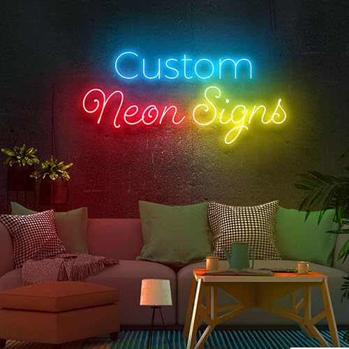 Custom Neon Signs for Wall Décor Personalized LED Neon Signs for Wedding Birthday Party Night Light LED Neon Signs for Home Bedroom and Neon Name Signs