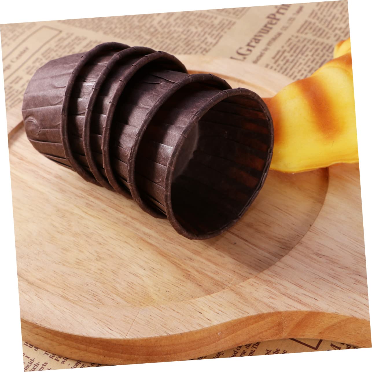 Ciieeo 300piezas Tazas De Papel Para Muffins y Antigrasa y No Adhesivas Para Hornear Postres Chocolate Para Fiestas y Eventos Chocolate