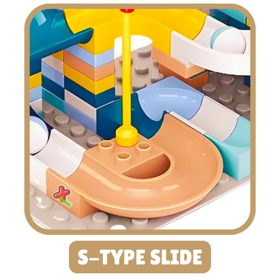 Pluspoint 101pc Marble Run Building Blocks For Kids Ages