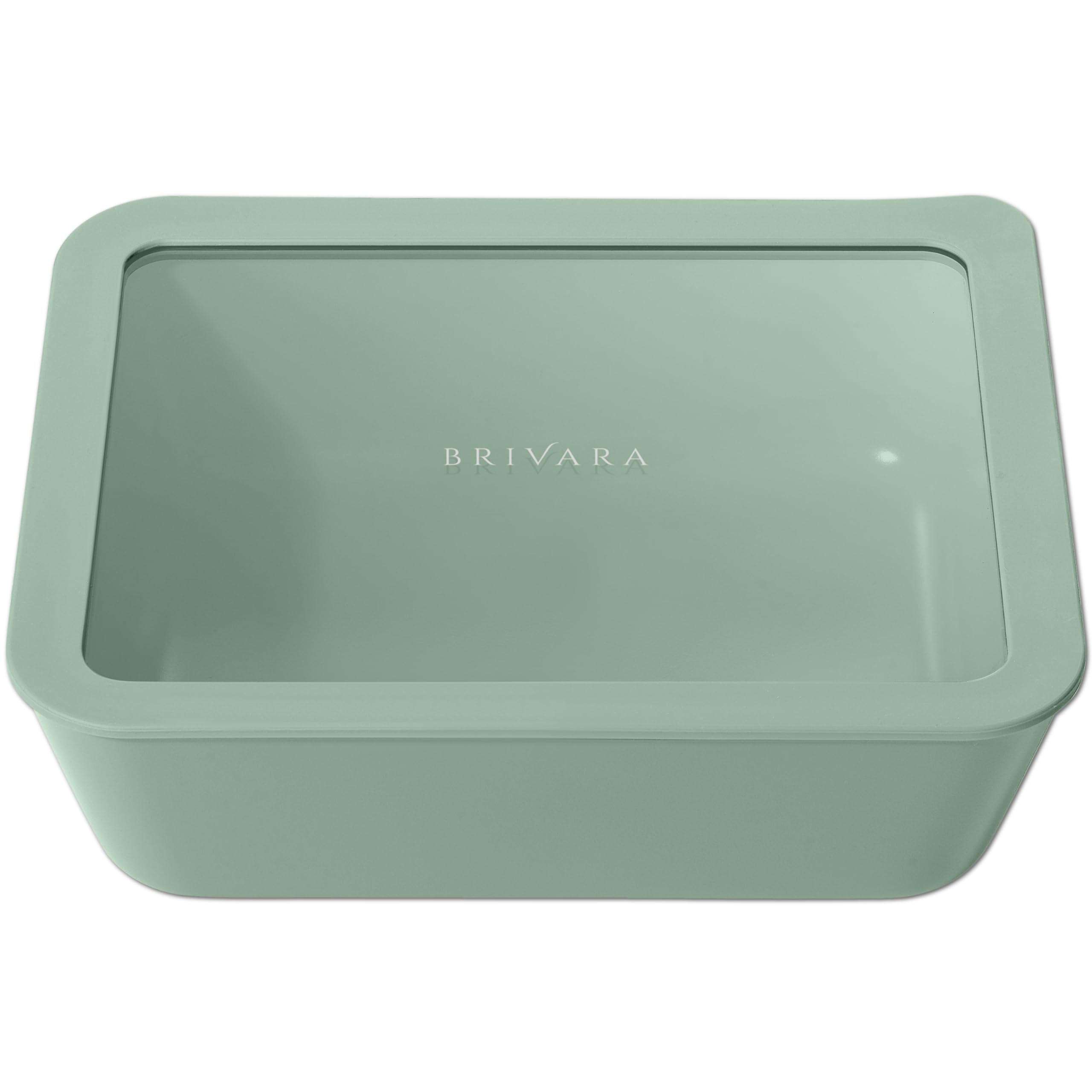 Glass Food Storage Container &amp; Lid, 11-Cup Rectangle, Willow