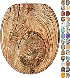 Sanilo Tapa de inodoro, gran selección de atractivos asientos para WC de madera y duradera (Rústico)
