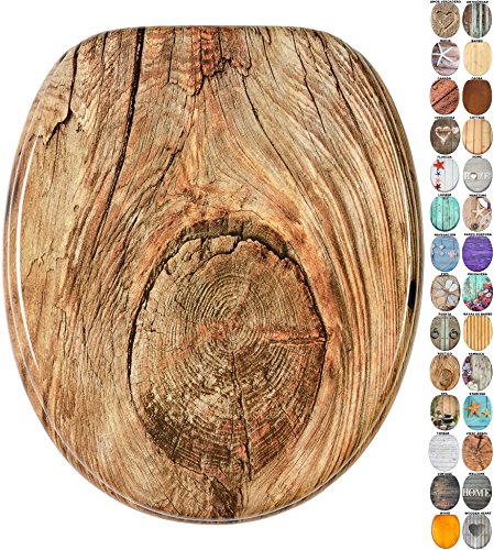 Sanilo Tapa de inodoro, gran selección de atractivos asientos para WC de madera y duradera (Rústico)
