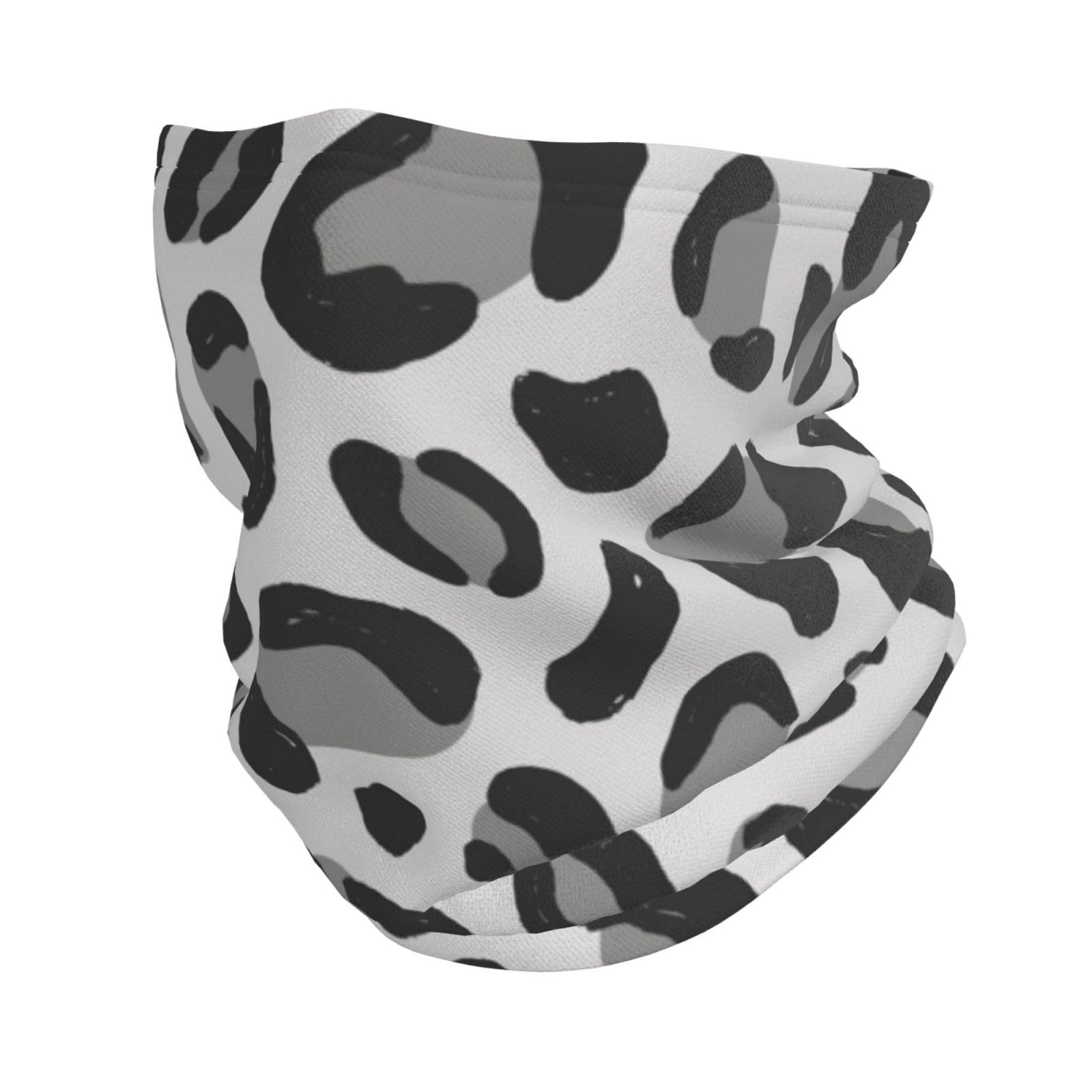 shuzapqm Snow Leopard Print Winter Face Mask, Thermal Windproof Mask Neck Gaiter for Men Women