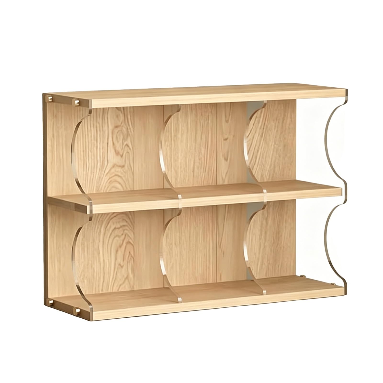 Scaffale in legno retrò per CD, organizer per supporti in acrilico, con scomparti per DVD, cassette, casa, ufficio e camera da letto