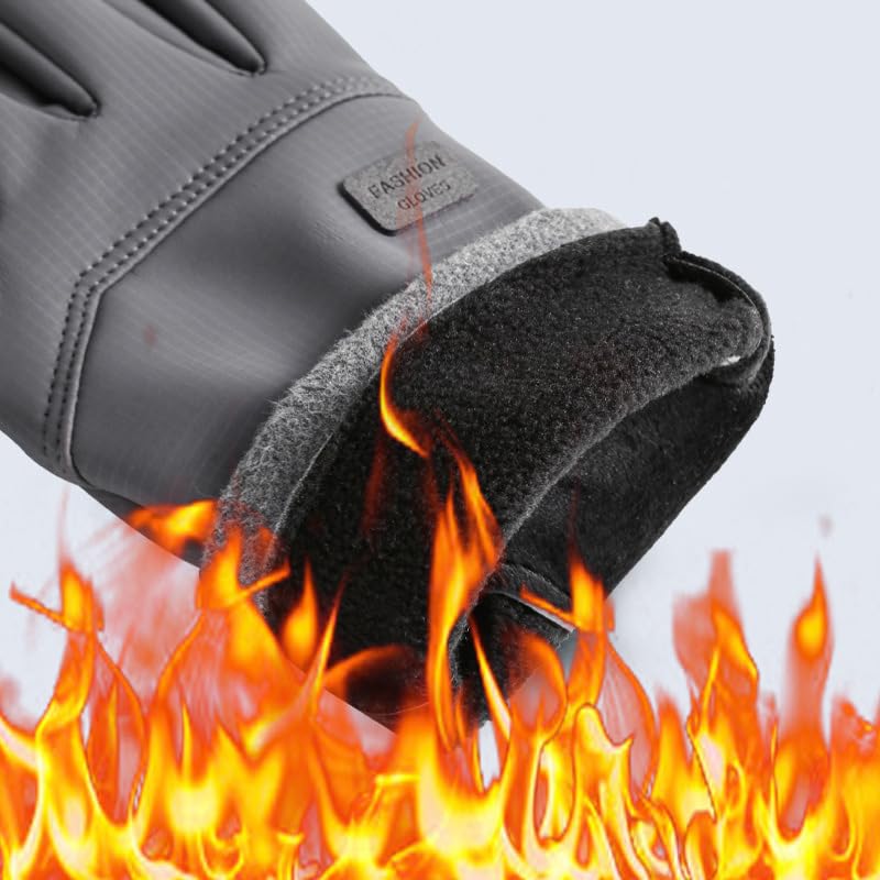 Image of Utaly Women and MenWinter Waterproof-Ski Snow Warm-Gloves - Waterproof Gloves for Cold Weather for Running Driving Cycling