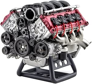 Generic SEMTO ENGINE ST-NF2 7.0cc DIY gemonteerde L2 motorbouwset, mini inline dubbele cilinder viertakt luchtgekoelde nitro verbrandingsmotor model