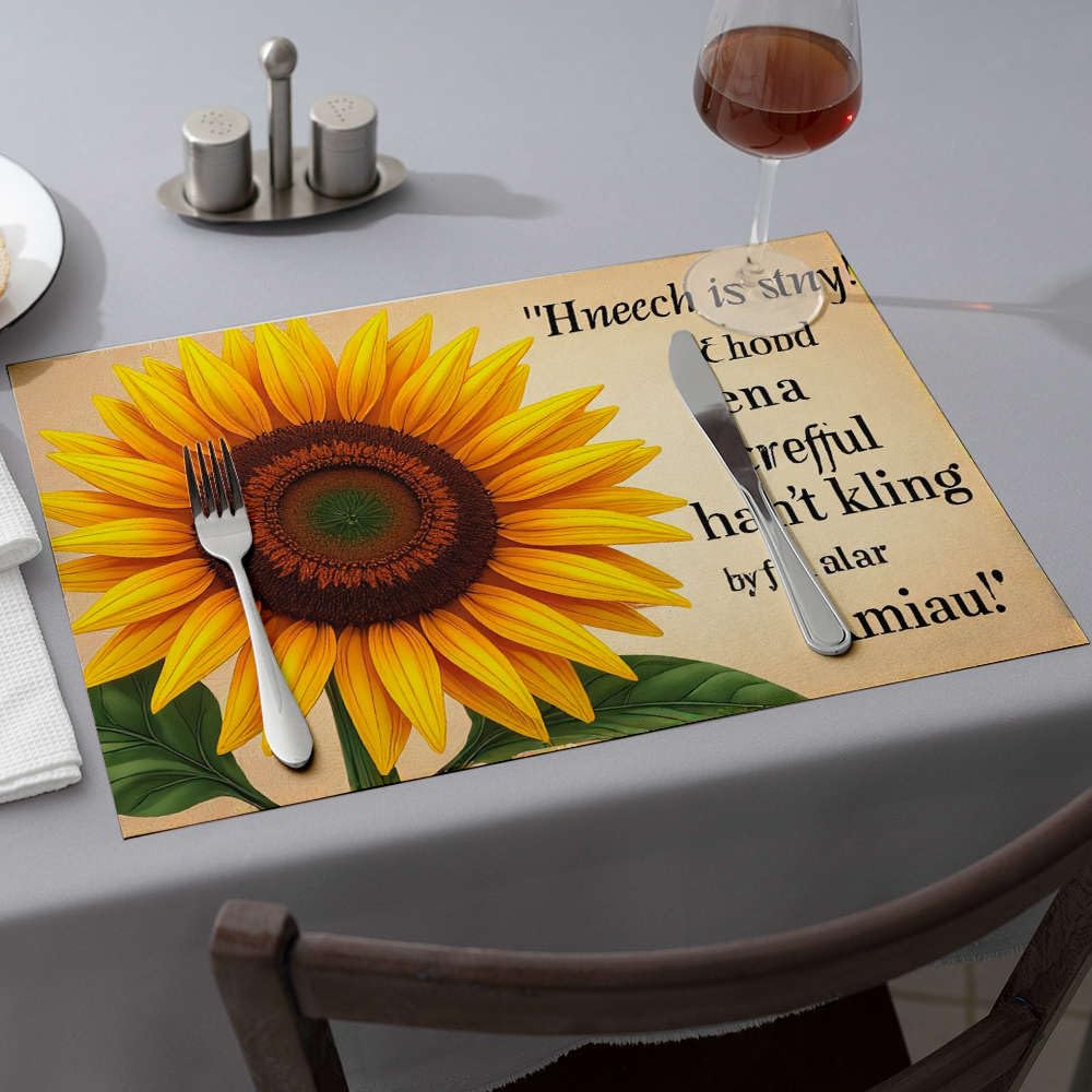 Set de table tournesol lot de 4 à offrir comme cadeau de crémaillère