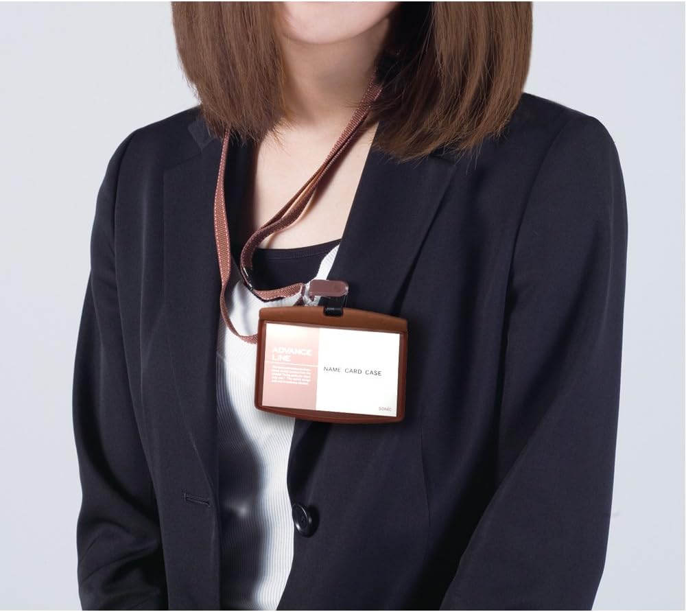 Sonic AL-8720-BR Hanging Name Tag, Business Card Size, Economy Type, Brown