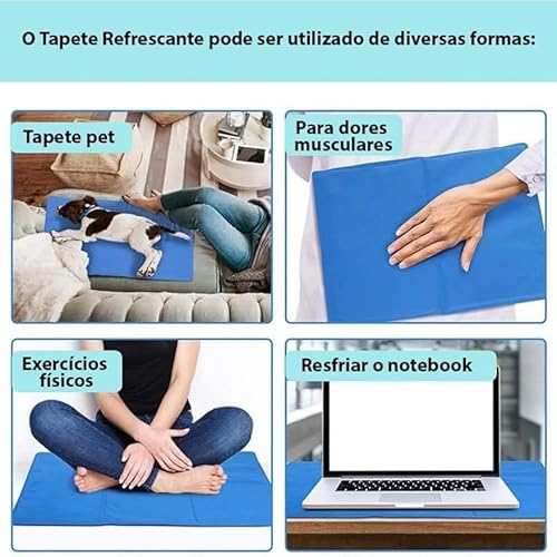 Tapete Gelado Refrescante M - 50 Cms X 60 Cms para Cães e Gatos Tapete Térmico Para Pets