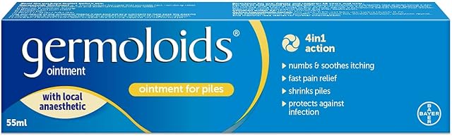 Germoloids Haemorrhoid Treatment & Piles Treatment Ointment, Triple Action with Anaesthetic to Numb the Pain & Itch, 55 g, Pack of 1