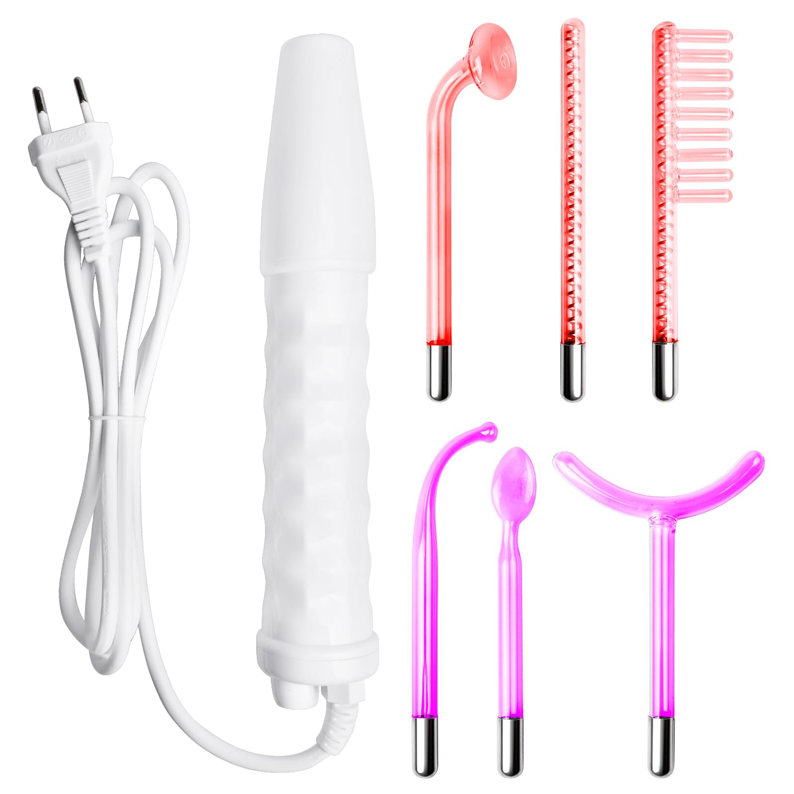 Varilla de alta frecuencia para la cara, pared de alta frecuencia con 6 sondas, acné de alta frecuencia, máquina facial de belleza para tonificar la piel, reducción de arrugas, acné, pérdida de
