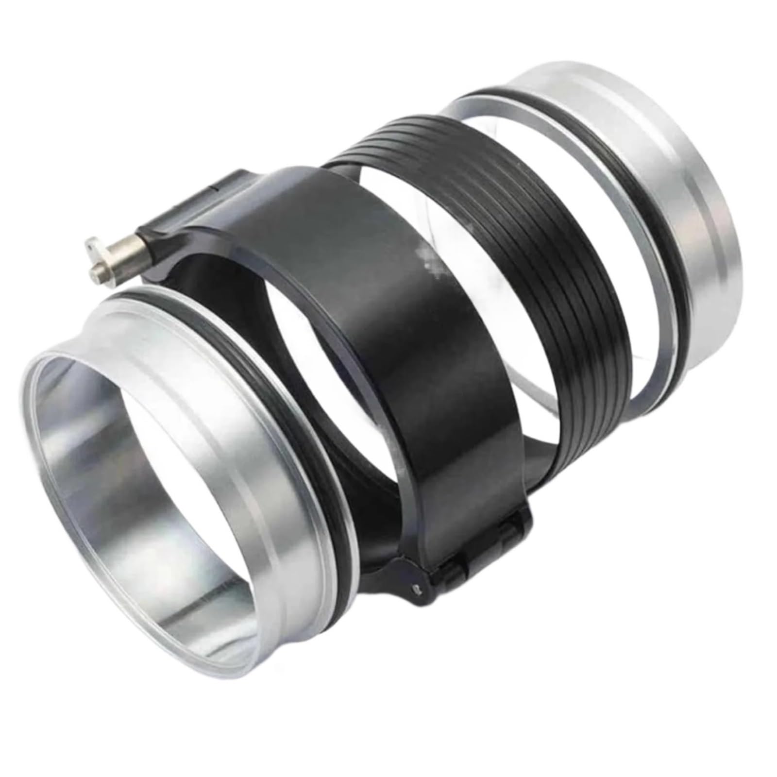 V Band Clamp Exhaust 2/2.5/3 /3.5/4inch Exhaust V-Band Clamp Quick Release HD Aluminium for Turbo/Intercooler Pipe Black(3inch)