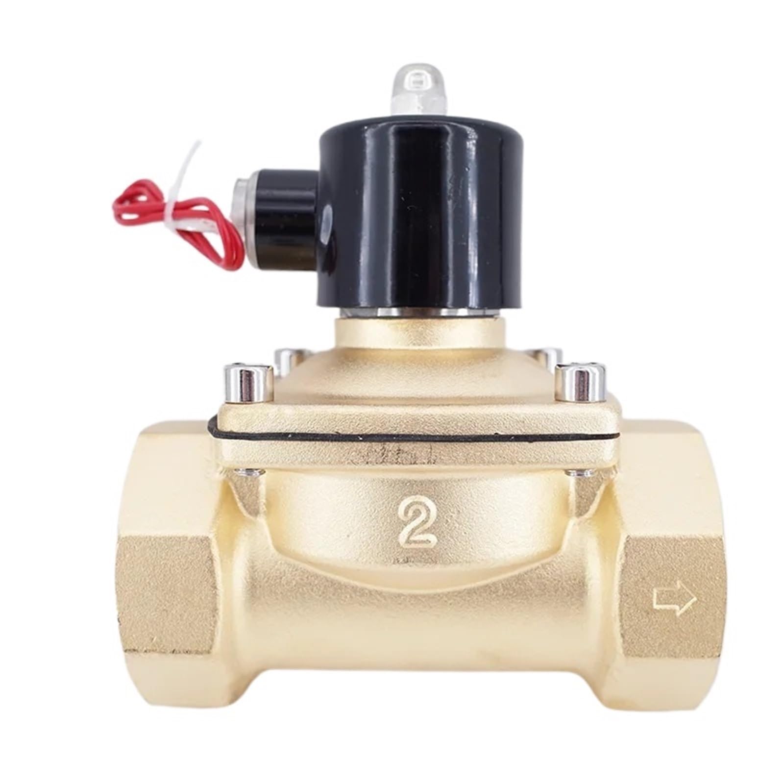 2 Way Brass Solenoid Valve 2 Inch 220V AC Normally Close(AC110V)
