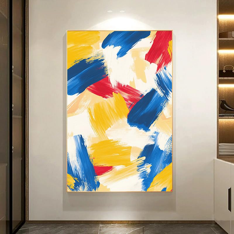Tableau abstrait moderne en toile colorée pour décorer un bureau ou salon