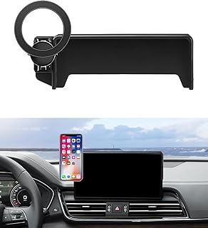 MaserWeller Car Phone Holder for Audi A4 & S4 & A5 & S5 & RS5 2020-2025 Accessories / Q5 2021-2025 Accessories, 10.1 Inch Screen Fixed Clip Phone Holder Compatible with MagSafe