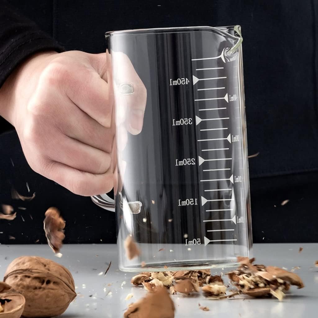 Glass Measuring Cup With Scale Milk Cup High Temperature Resistant Household Kitchen Baking Beaten Egg Cup Measuring Water Cup (Size : 1000ml)