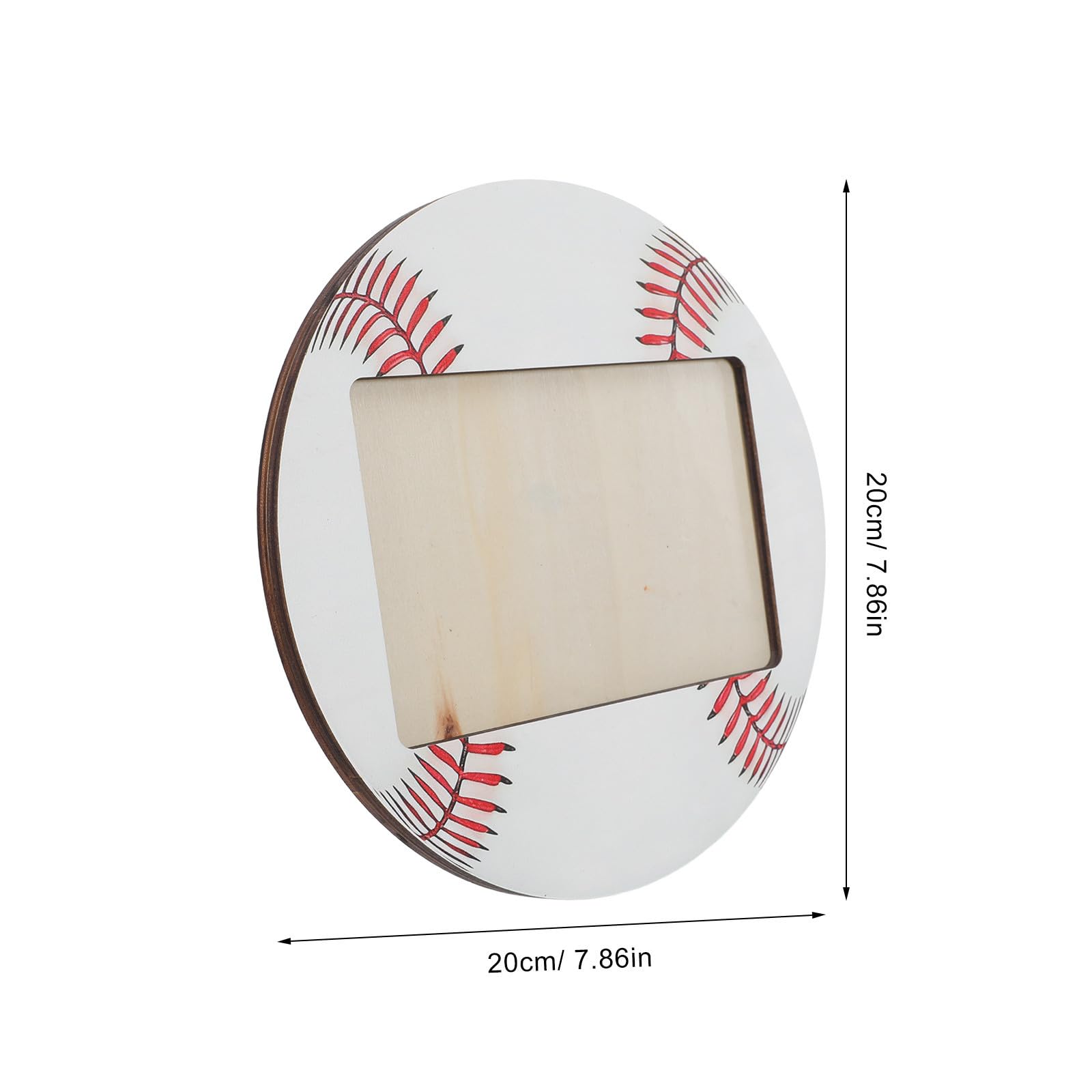EXCEART 6 Pezzi Cornice per Foto a Tema Baseball Design Rustico Resistente in Legno Bianco con Supporto da Tavolo per Esposizione di Foto Scolastiche e Scrivanie
