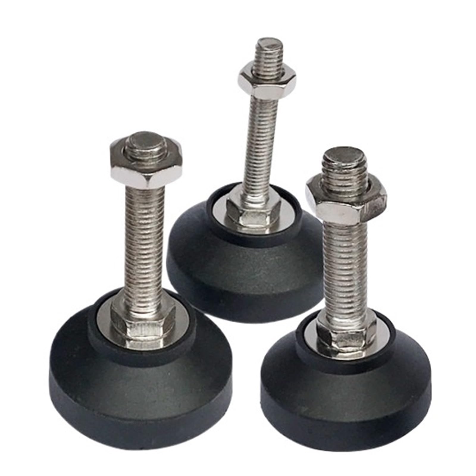 Set di 1 piedini di livellamento in pelliccia, 4 pezzi, diametro 40 mm, base girevole filettata per tornio, adatti per M5, M6, M8, M10, M12, altezza 1 1 m