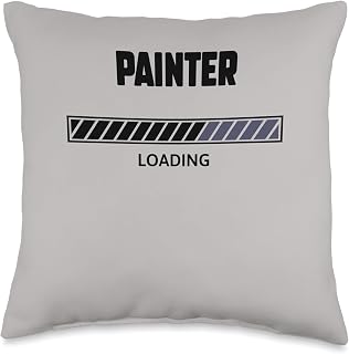 Graduation Painter Design Future Funny Painter Loading Throw Pillow, 16x16, Multicolor